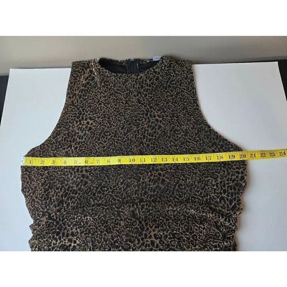 Fashion Nova dress Sz 3XL Gold Glitter Cheetah Print - Picture 9 of 9